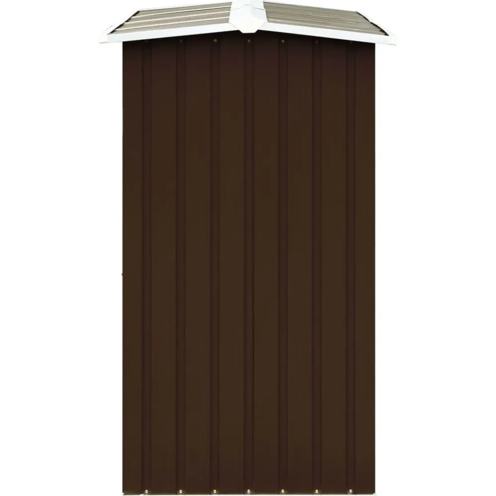 vidaXL Caseta jardín para leña acero galvanizado marrón 172x91x154 cm Marrón Hot