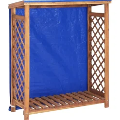 vidaXL Caseta para leña madera maciza de acacia 105x38x115 cm Hot
