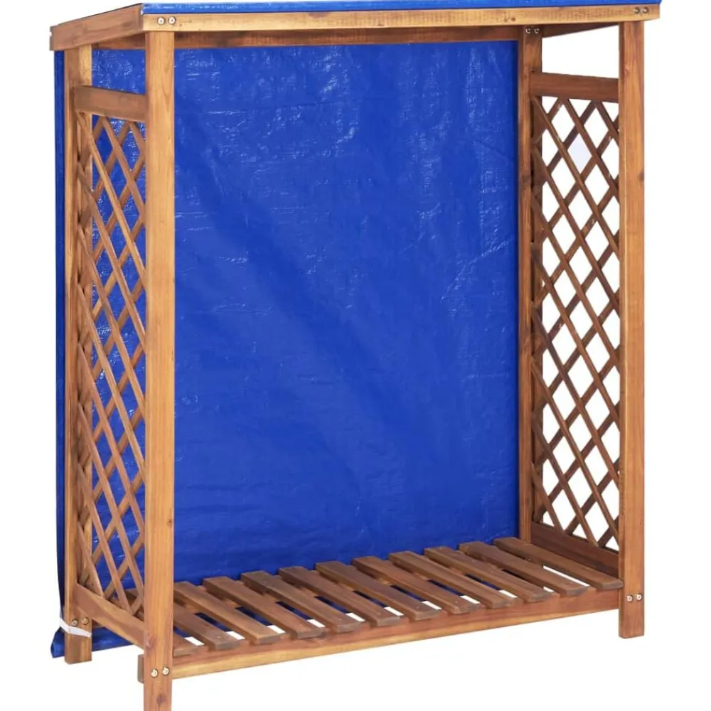 vidaXL Caseta para leña madera maciza de acacia 105x38x115 cm Hot