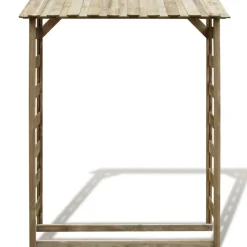 vidaXL Caseta para leña madera de pino impregnada 150x44x176 cm Discount