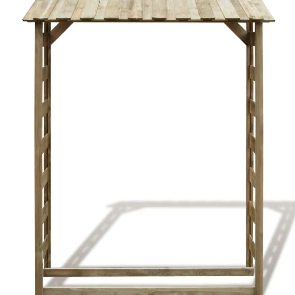 vidaXL Caseta para leña madera de pino impregnada 150x44x176 cm Discount