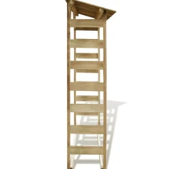 vidaXL Caseta para leña madera de pino impregnada 150x44x176 cm Discount