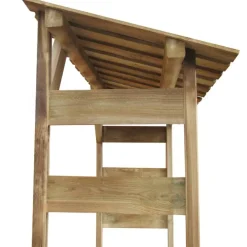 vidaXL Caseta para leña madera de pino impregnada 150x44x176 cm Discount