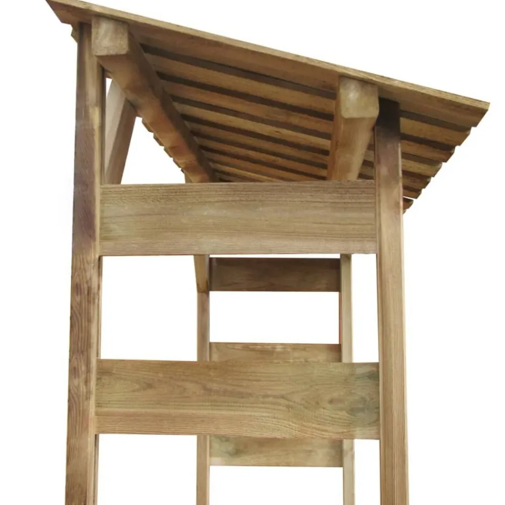 vidaXL Caseta para leña madera de pino impregnada 150x44x176 cm Discount