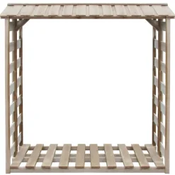 vidaXL Caseta para leña madera de pino impregnada 150x90x176 cm Clearance