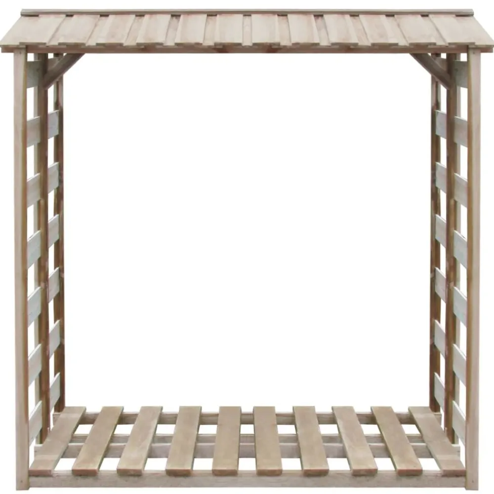 vidaXL Caseta para leña madera de pino impregnada 150x90x176 cm Clearance