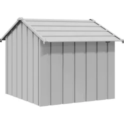 vidaXL Caseta para perros con techo acero galvanizado 85x107x81 cm Gris Hot