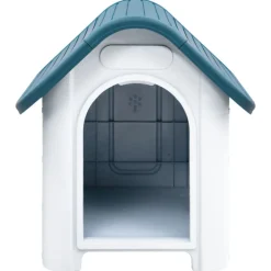 vidaXL Caseta para perros polipropileno 59x75x66 cm Azul Hot