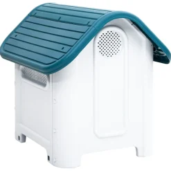 vidaXL Caseta para perros polipropileno 59x75x66 cm Azul Hot