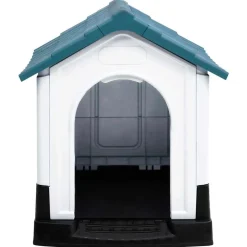 vidaXL Caseta para perros polipropileno 57x68x66 cm Azul