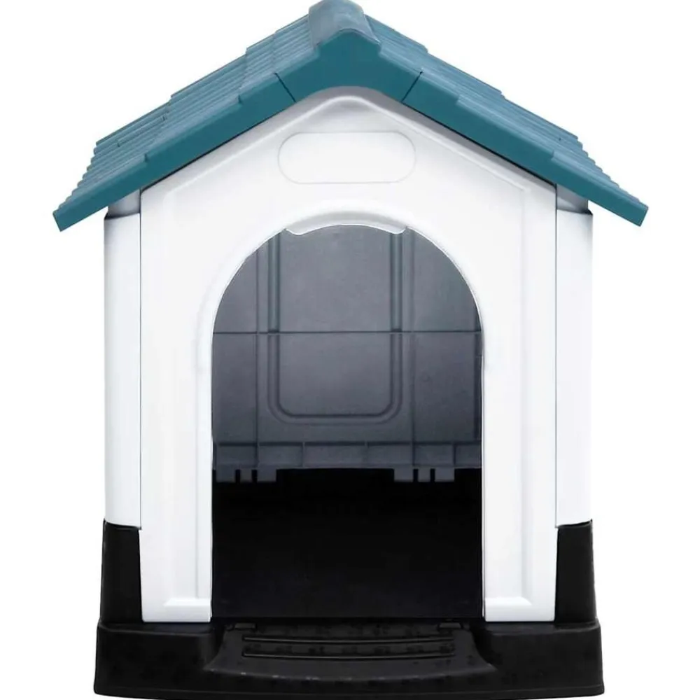 vidaXL Caseta para perros polipropileno 57x68x66 cm Azul