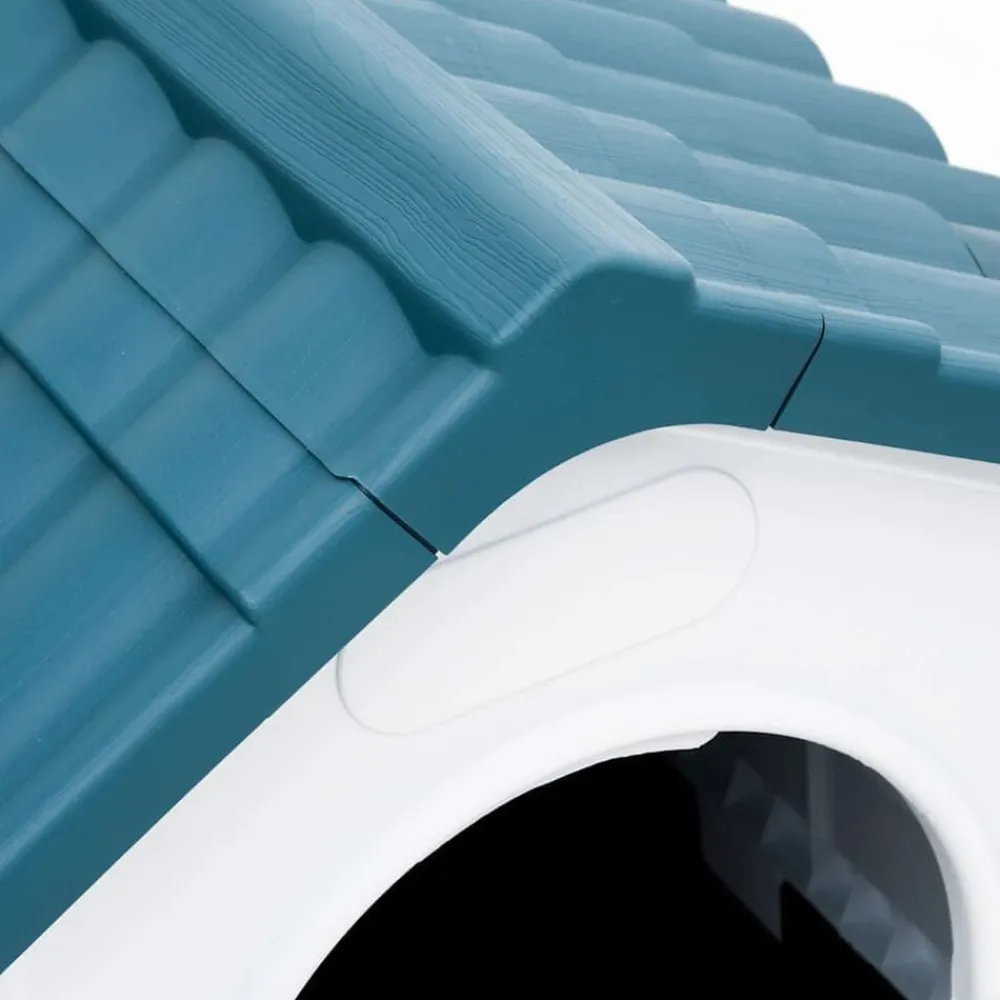 vidaXL Caseta para perros polipropileno 57x68x66 cm Azul