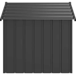vidaXL Productos Para Mascotas-Caseta para perros con techo acero galvanizado 131x101x102 cm