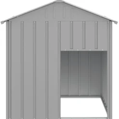 vidaXL Productos Para Mascotas-Caseta perros tejado acero galvanizado 117x103x123cm