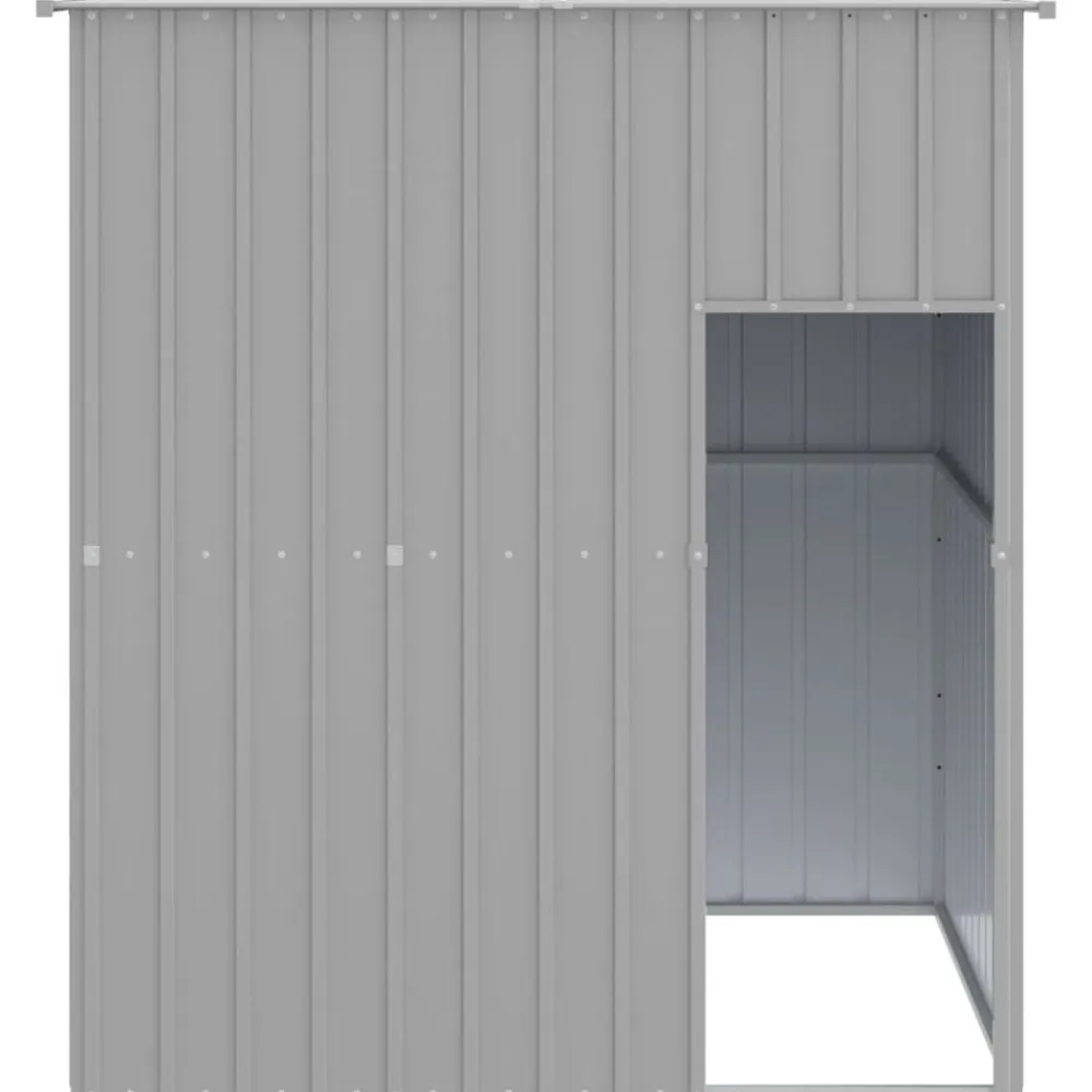 vidaXL Caseta perros tejado acero galvanizado 165x153x181cm Gris claro Sale