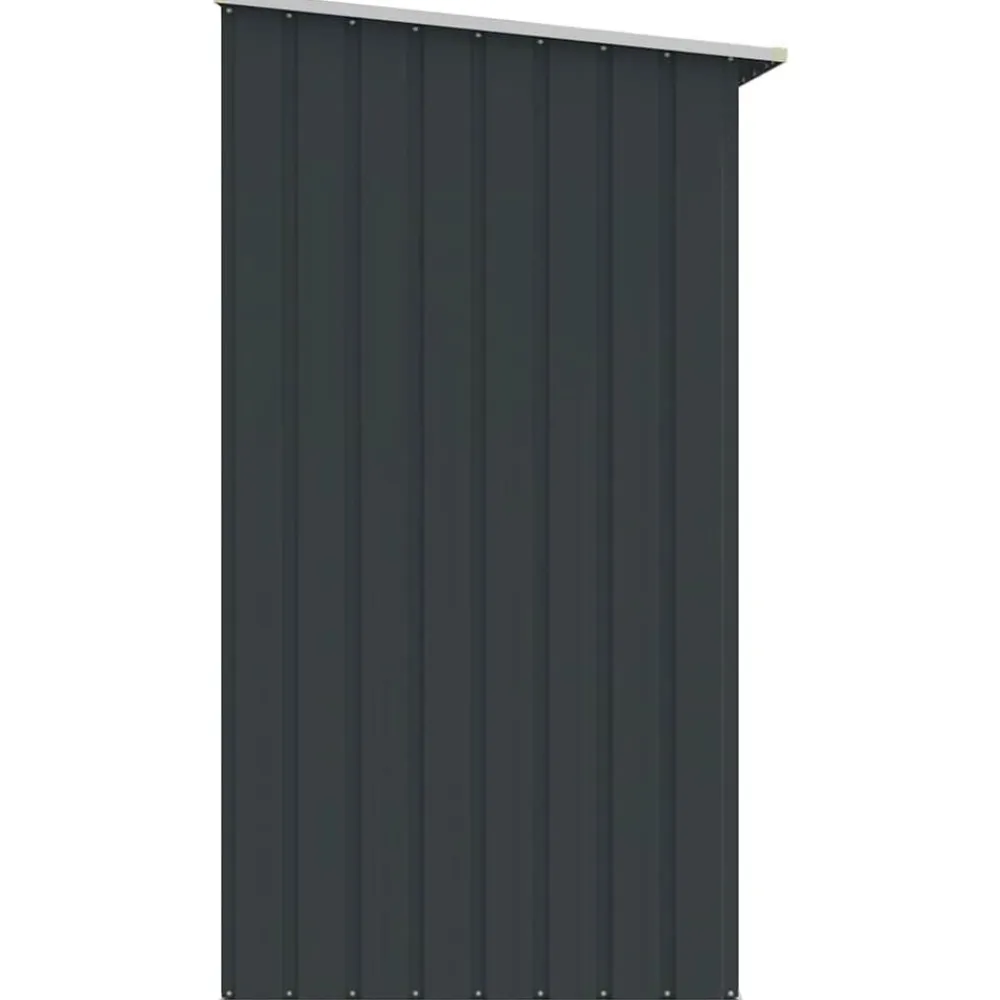 vidaXL Accesorios Para Hornos De Leña Y Chimeneas-Casetilla leña acero galvanizado gris 330x84x152 cm