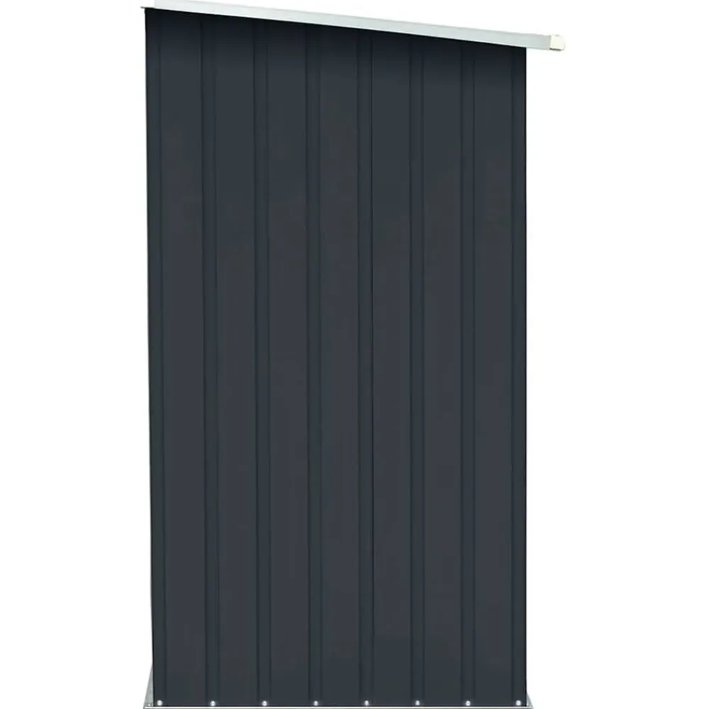 vidaXL Accesorios Para Hornos De Leña Y Chimeneas-Casetilla leña acero galvanizado gris 163x83x154 cm