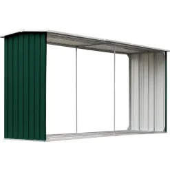 vidaXL Accesorios Para Hornos De Leña Y Chimeneas-Casetilla para leña acero galvanizado 30x92x153 cm