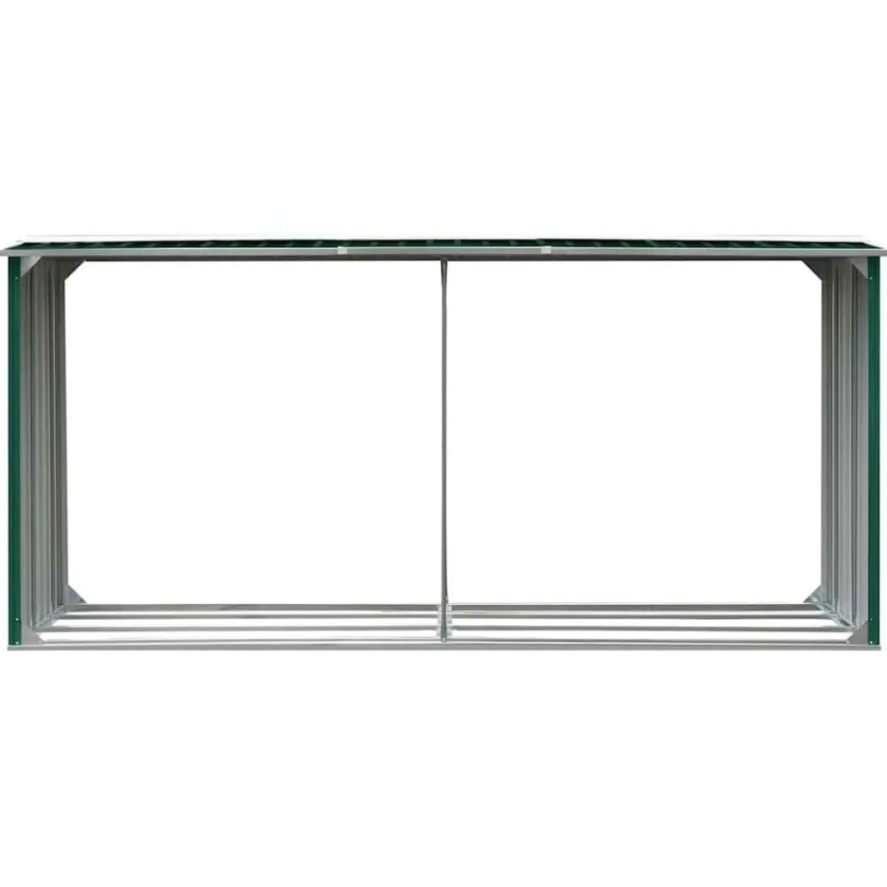 vidaXL Accesorios Para Hornos De Leña Y Chimeneas-Casetilla para leña acero galvanizado 30x92x153 cm