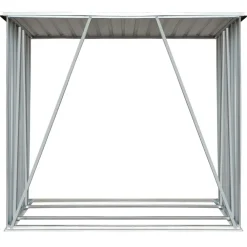 vidaXL Casetilla para leña acero galvanizado marrón 163x83x154 cm Marrón Online