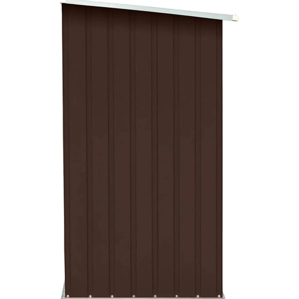 vidaXL Casetilla para leña acero galvanizado marrón 163x83x154 cm Marrón Online
