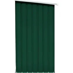 vidaXL Casetilla para leña acero galvanizado 163x83x154 cm Verde New