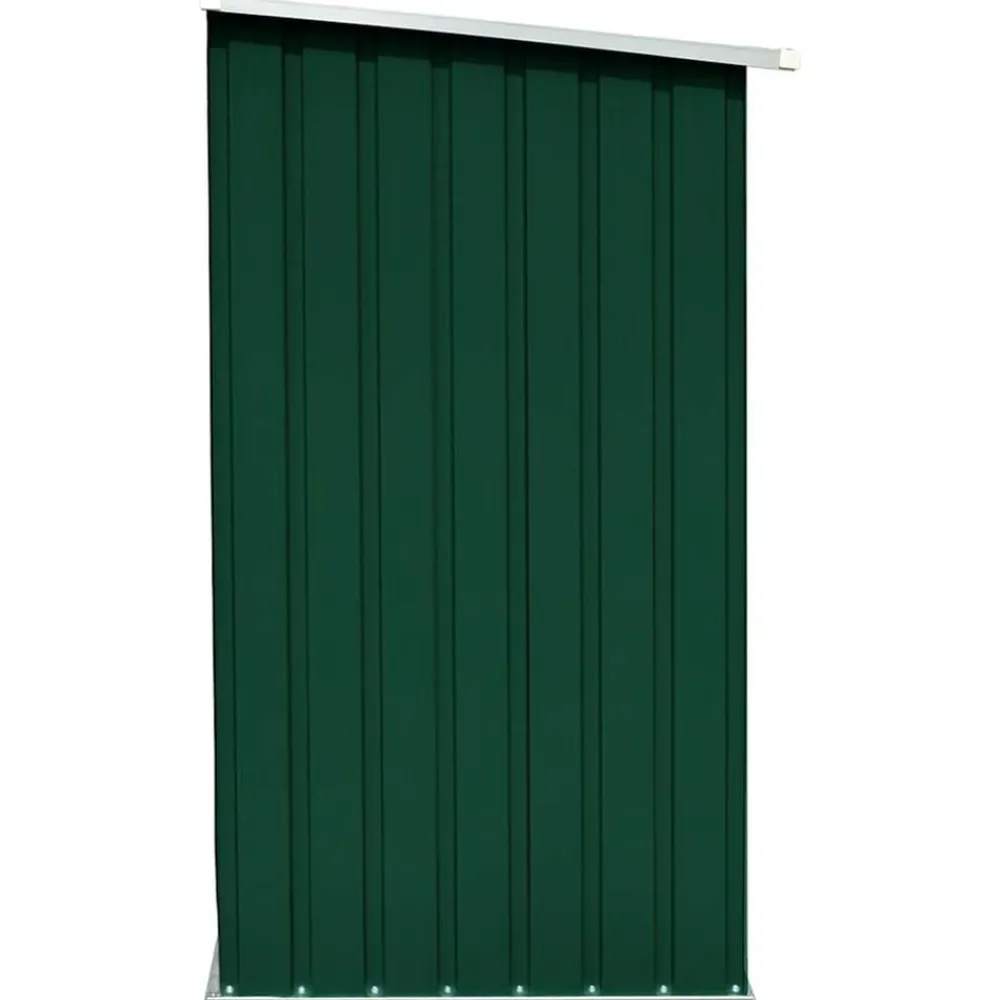 vidaXL Casetilla para leña acero galvanizado 163x83x154 cm Verde New