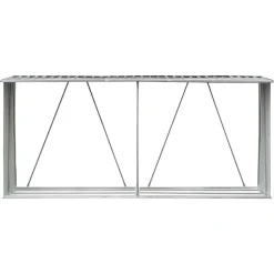 vidaXL Accesorios Para Hornos De Leña Y Chimeneas-Casetilla para leña acero galvanizado 330x84x152 cm