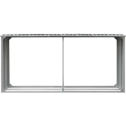 vidaXL Casetilla para leña acero galvanizado 330x92x153 cm Gris Outlet