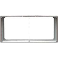 vidaXL Accesorios Para Hornos De Leña Y Chimeneas-Casetilla para leña acero galvanizado marrón 330x92x153 cm