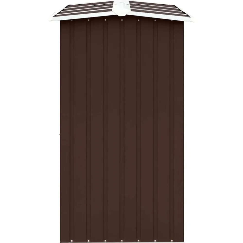 vidaXL Accesorios Para Hornos De Leña Y Chimeneas-Casetilla para leña acero galvanizado marrón 330x92x153 cm