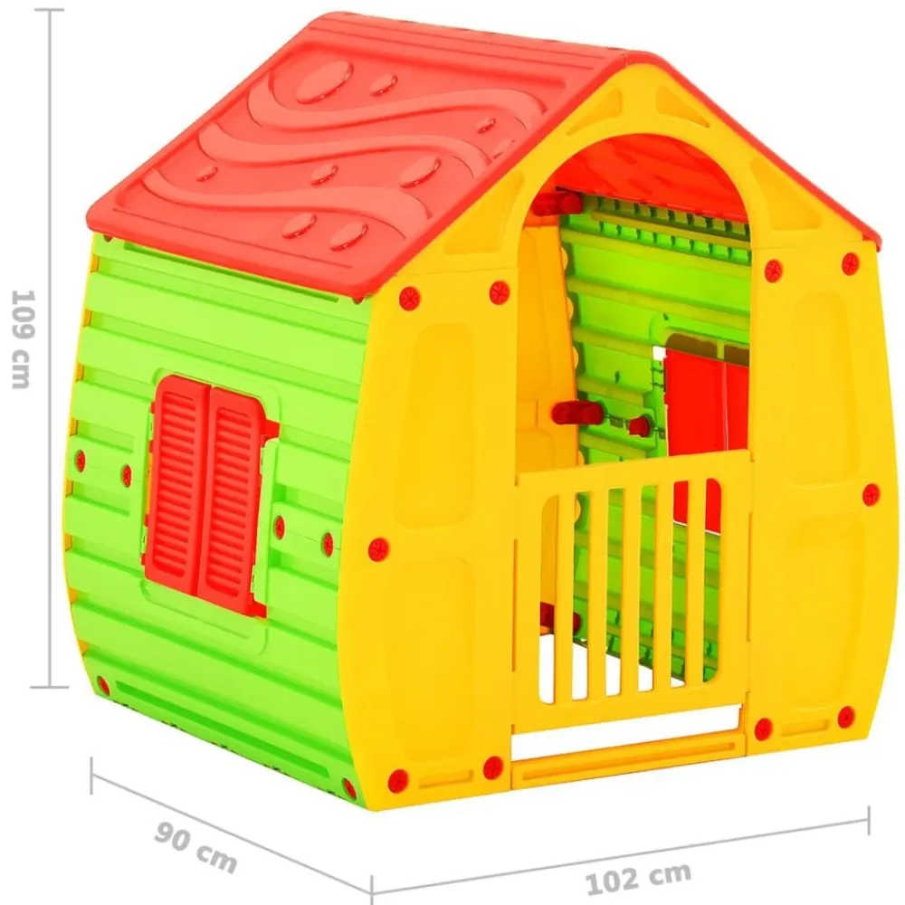 vidaXL Casita de juegos para niños 102x90x109 cm