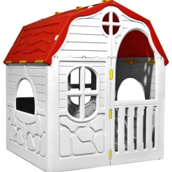vidaXL Casita de juegos plegable para niños con puertas y ventanas Best