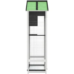 vidaXL Casita para pájaros madera maciza pino 91,5x53x170 cm Gris New