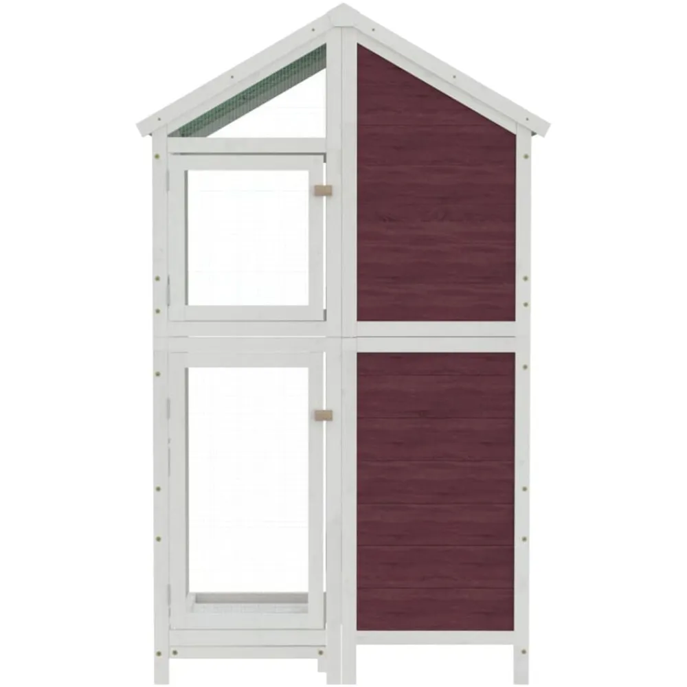 vidaXL Productos Para Mascotas-Casita para pájaros madera maciza pino color 97x81x152 cm