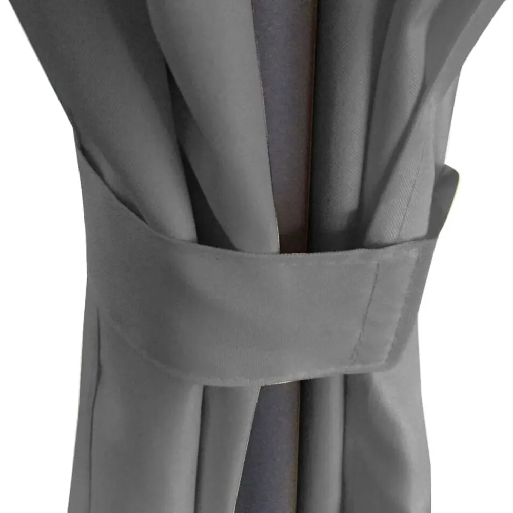 vidaXL Jardín-Cenador con cortinas redondo gris 3,5x2,7 m