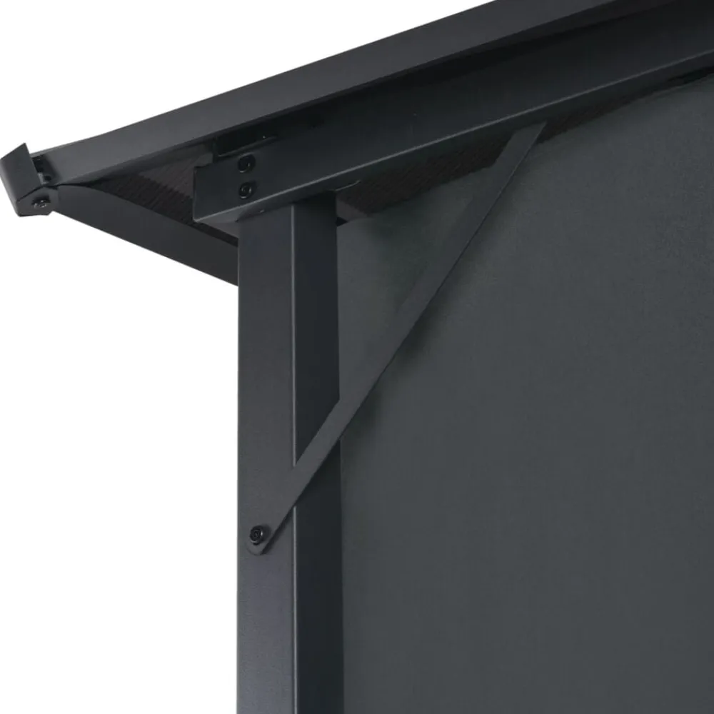 vidaXL Cenador con cortinas aluminio 3x3 m negro Hot
