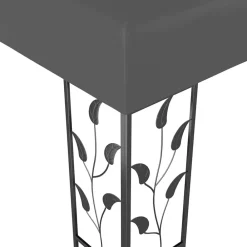 vidaXL Cenador con doble techo y tira de luces LED 3x4 m Antracita Sale