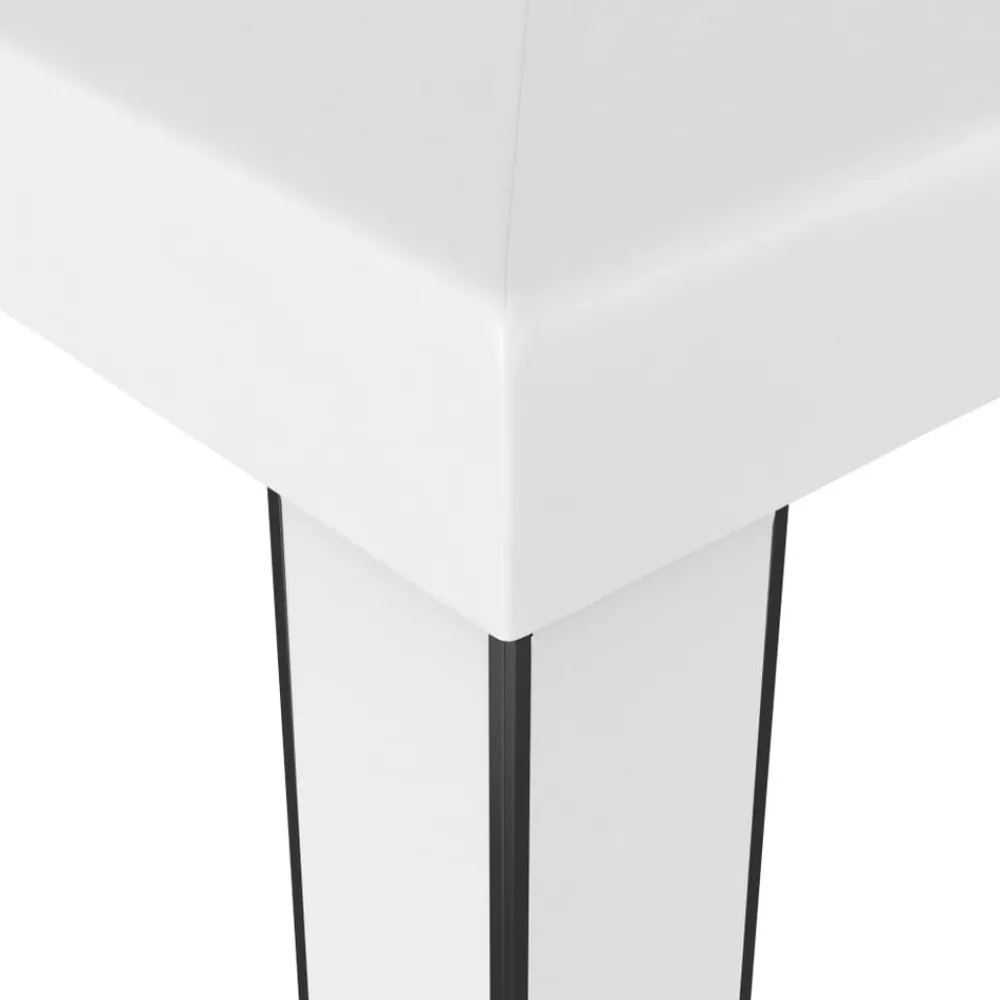 vidaXL Jardín-Cenador con doble techo y tira de luces LED 3x3 m