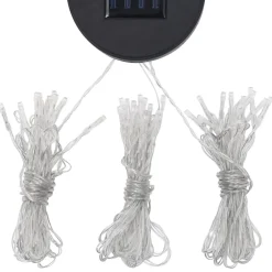 vidaXL Jardín-Cenador con doble techo y tira de luces LED 3x3 m