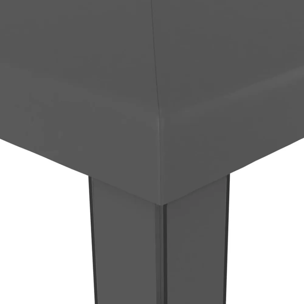 vidaXL Cenador con doble techo y tira de luces LED 3x3 m Antracita