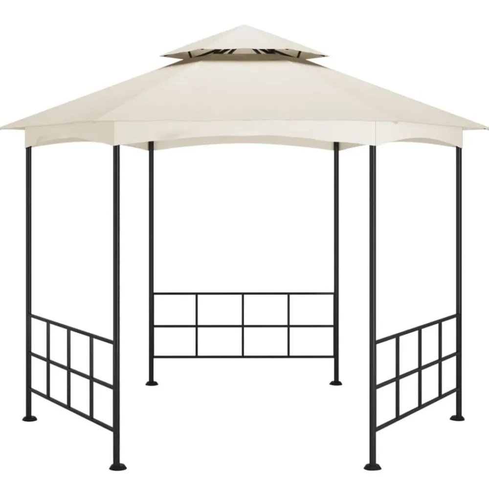 vidaXL Cenador con paredes laterales 3,1x2,7 m Crema Hot
