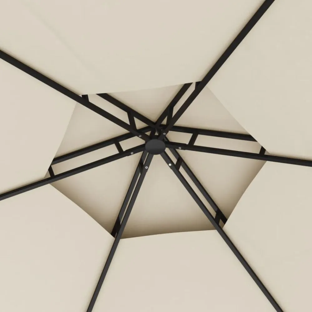 vidaXL Cenador con paredes laterales 3,1x2,7 m Crema Hot