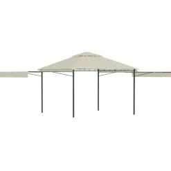 vidaXL Jardín-Cenador con tejado doble extensible 3x3x2,75m 180g/m²