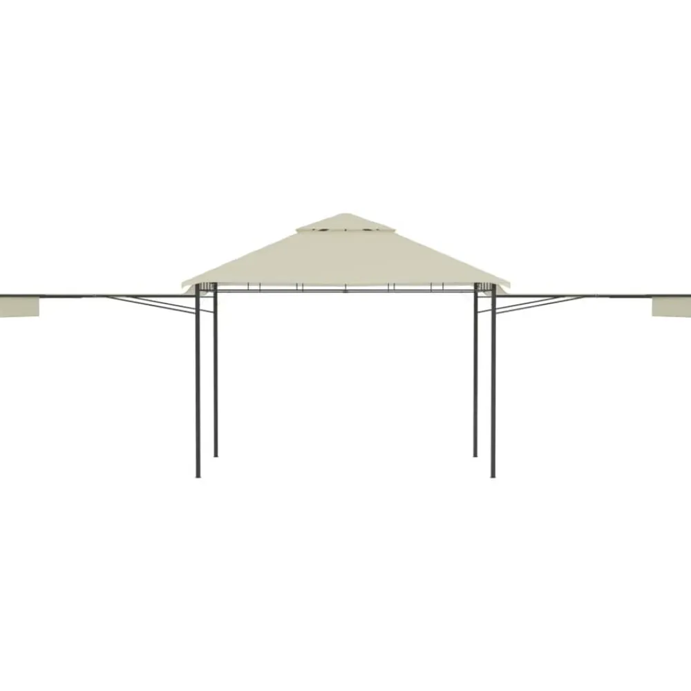 vidaXL Jardín-Cenador con tejado doble extensible 3x3x2,75m 180g/m²