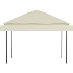 vidaXL Jardín-Cenador con tejado doble extensible 3x3x2,75m 180g/m²
