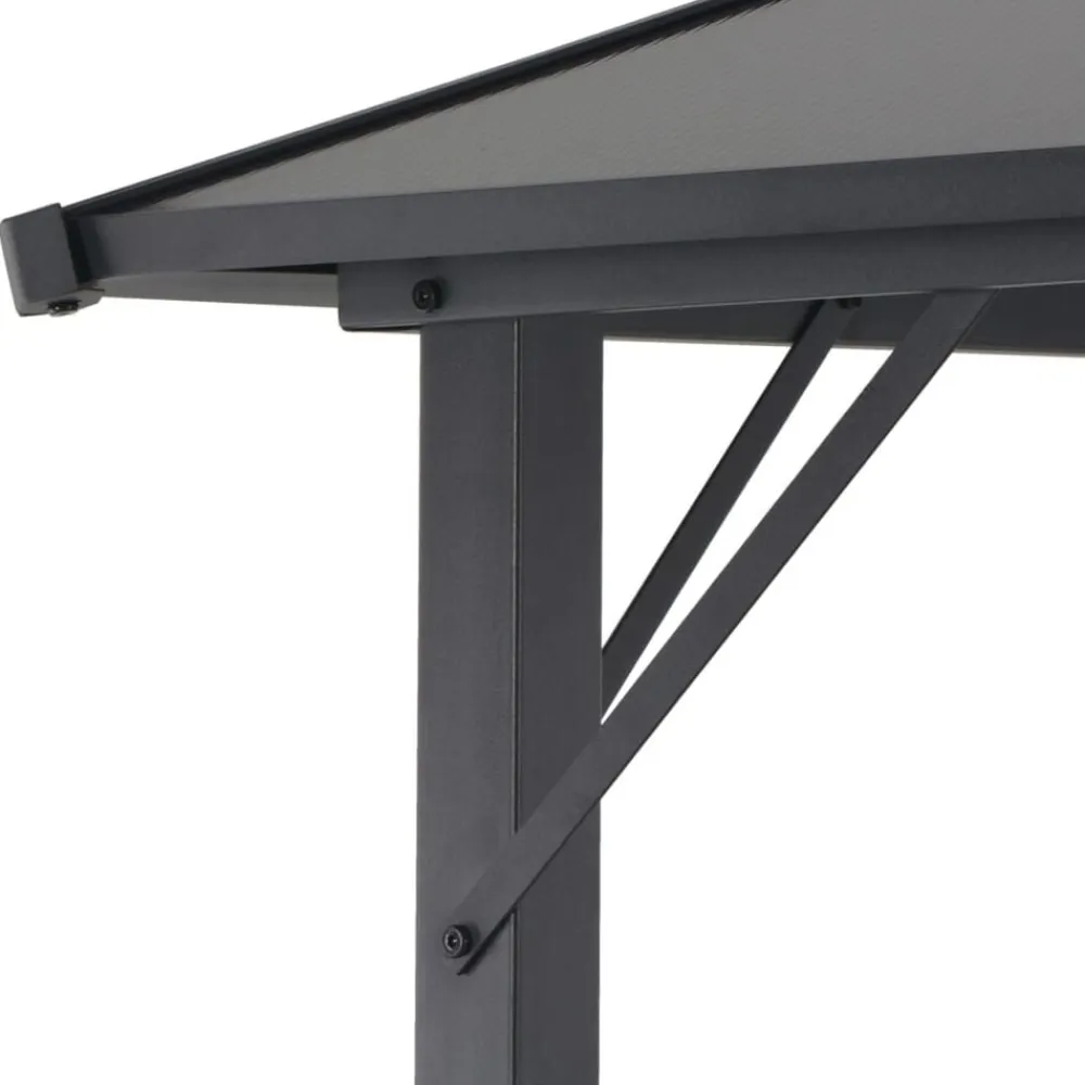 vidaXL Cenador con tejado aluminio 3x3 m antracita Online