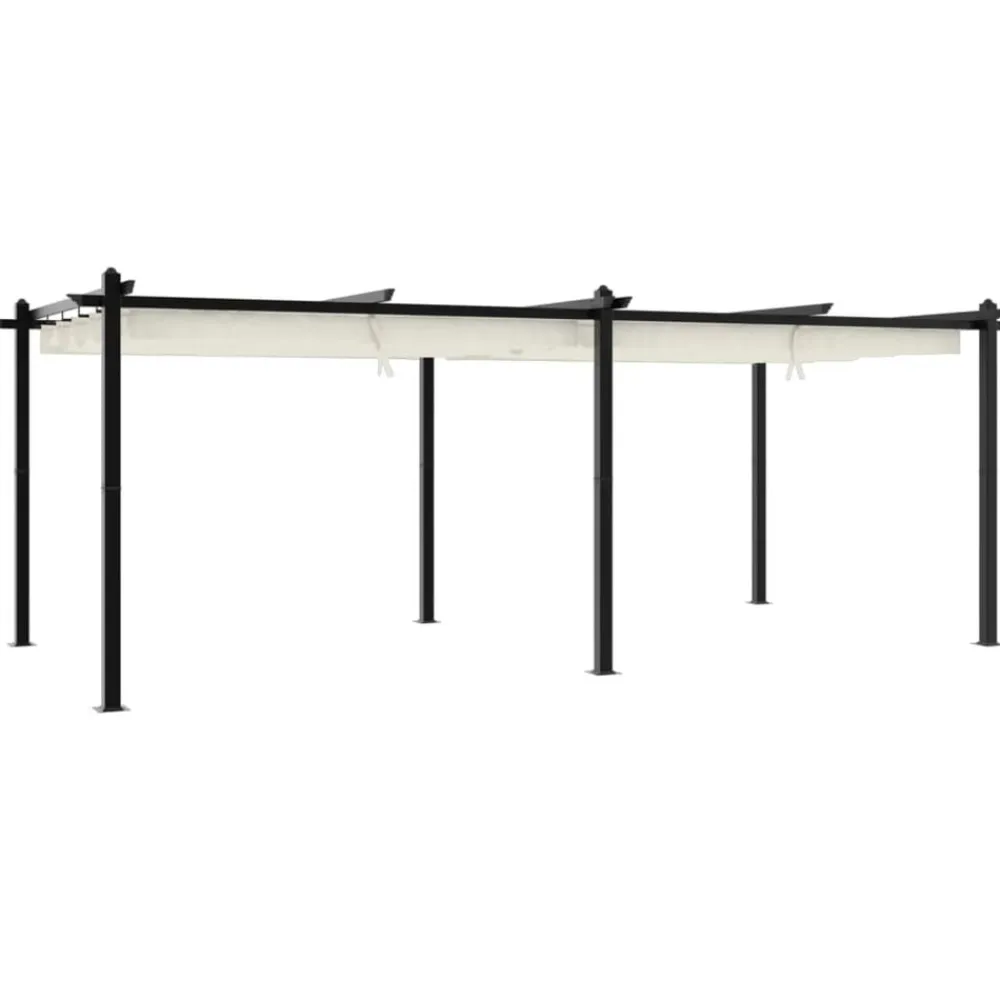 vidaXL Jardín-Cenador de jardín con techo retráctil aluminio 3x6 m