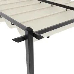 vidaXL Jardín-Cenador de jardín con techo retráctil aluminio 3x6 m