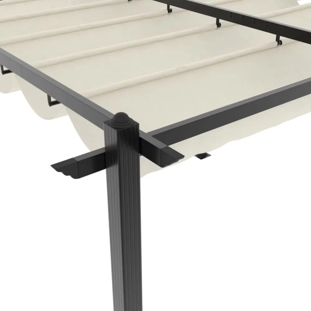 vidaXL Jardín-Cenador de jardín con techo retráctil aluminio 3x6 m